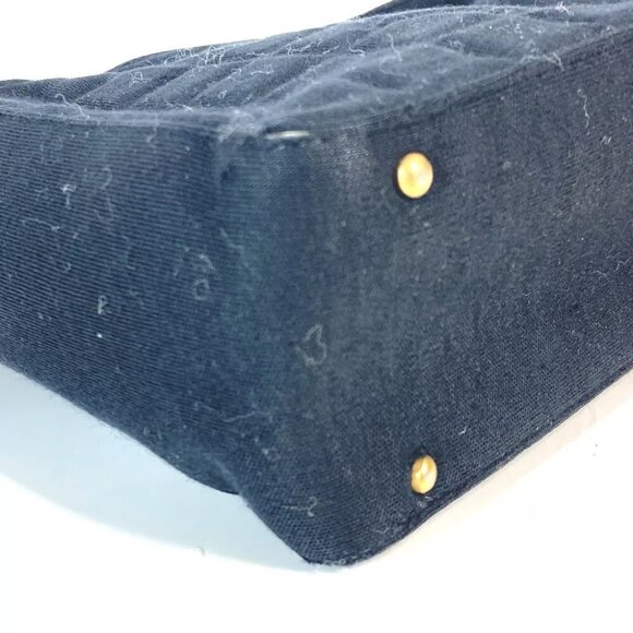 CHANEL Quilted Logo Chocolate Bar CC Mark accessory pouch Shoulder Bag Black - Picture 6 of 15